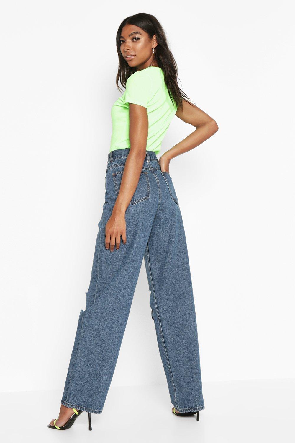 Boohoo tall best sale ripped boyfriend jeans